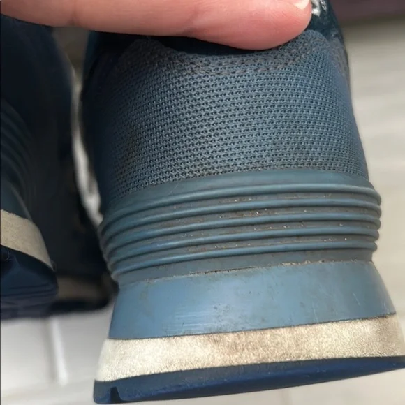 New Balance 574 “Pique Polo”  Blue Sneakers Classic Suede Mesh - Picture 15 of 15